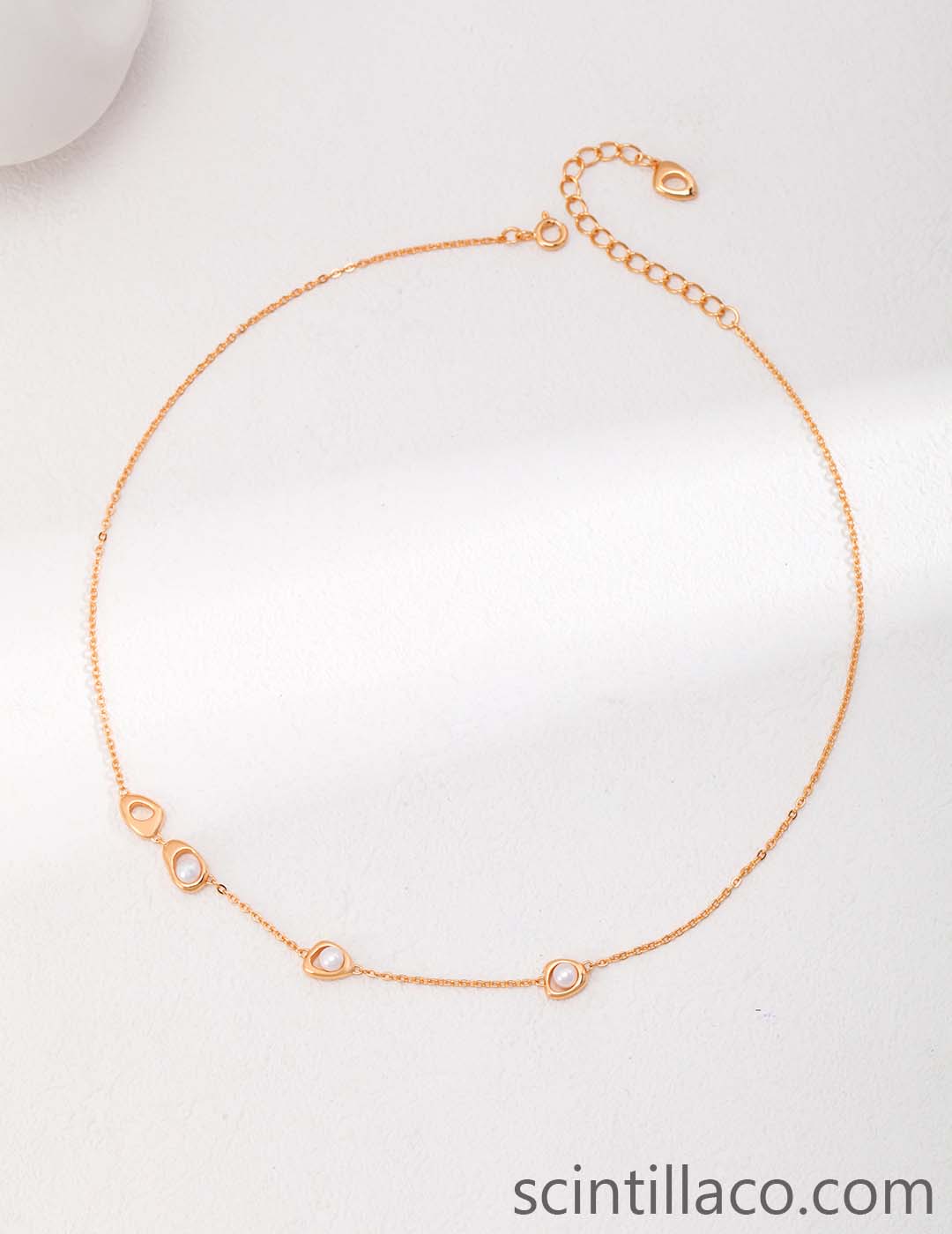 Golden Color Necklace with Pearl