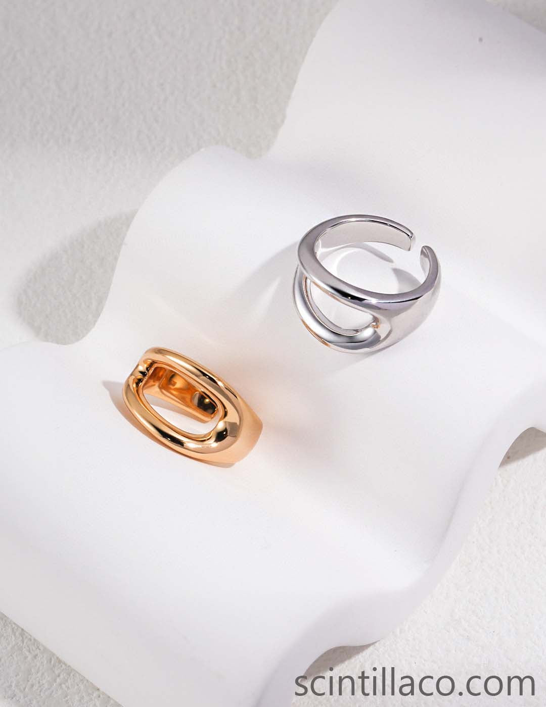 Yellow/White Gold Color Ring