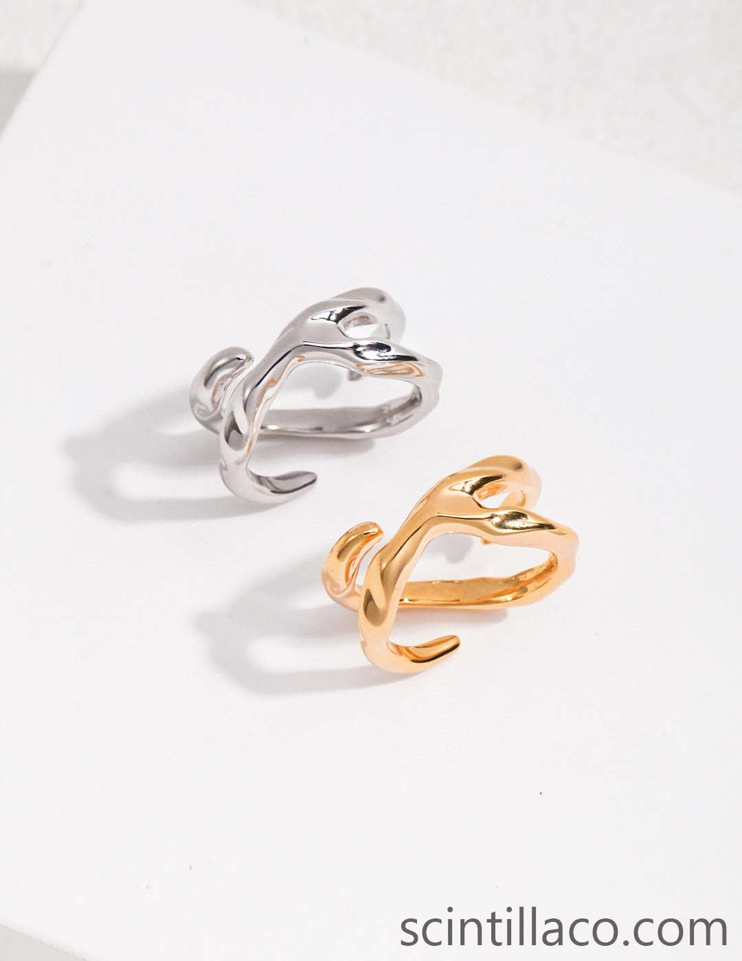 Yellow/White Gold Color Ring