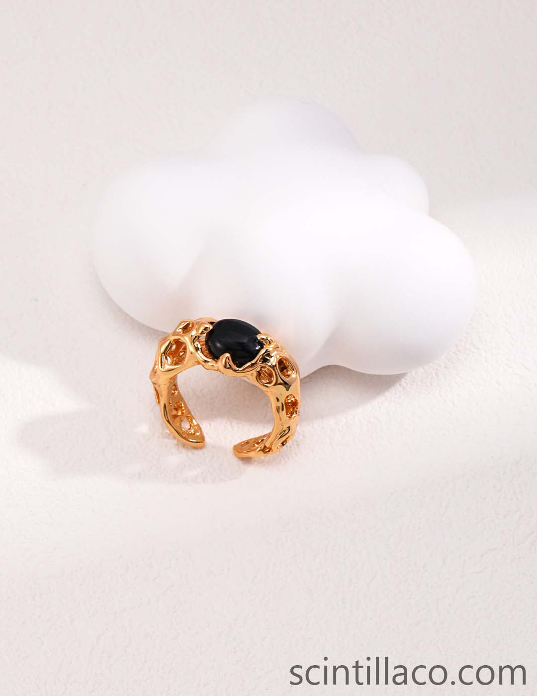 Black Agate Ring