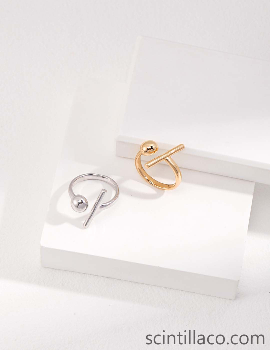 Yellow/White Gold Color Ring