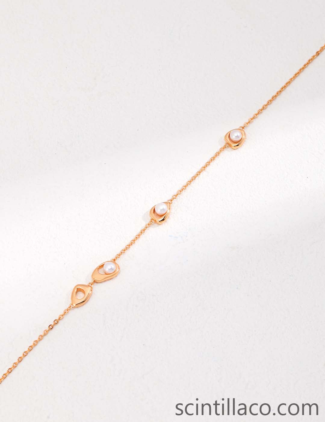 Golden Color Necklace with Pearl