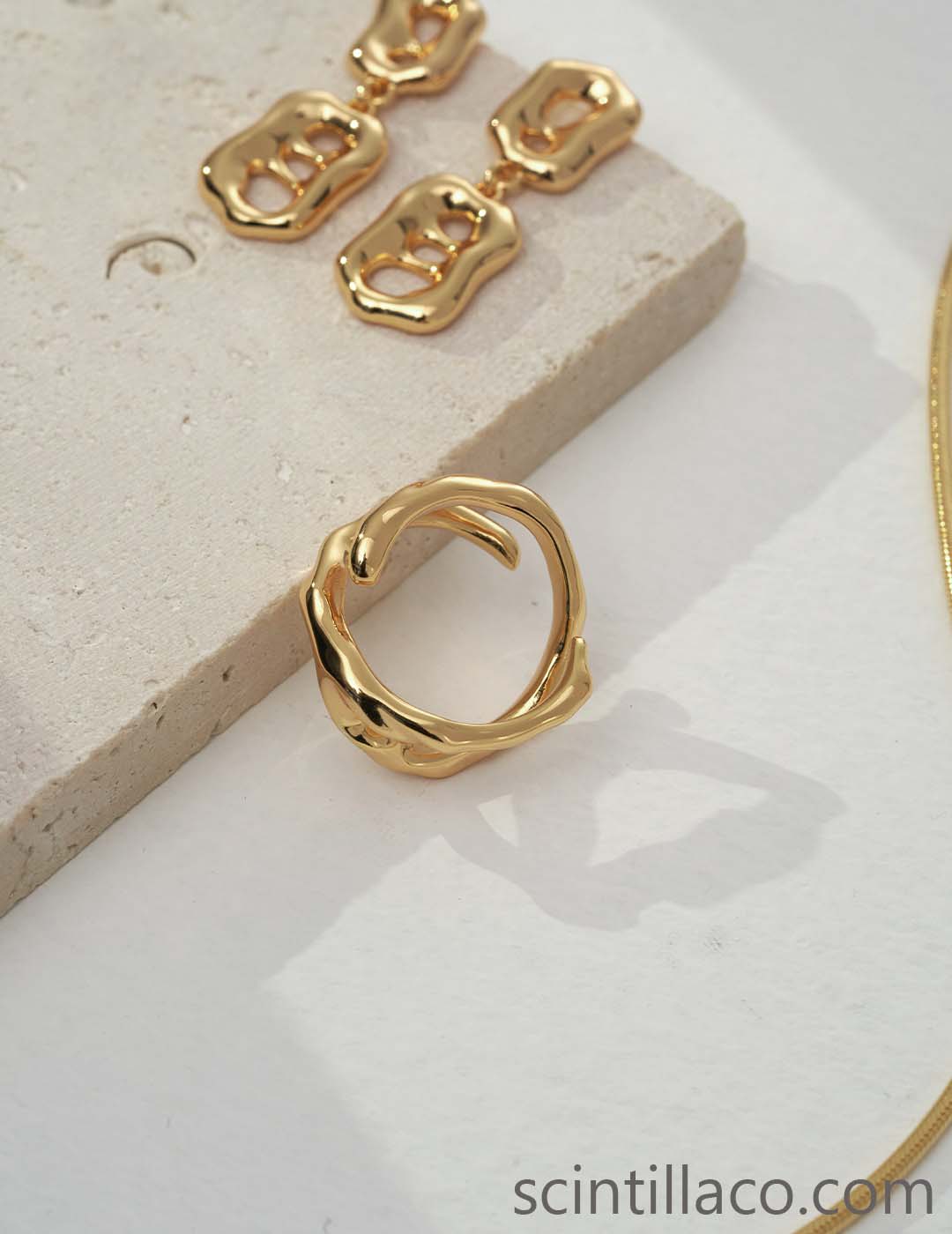 Yellow/White Gold Color Ring