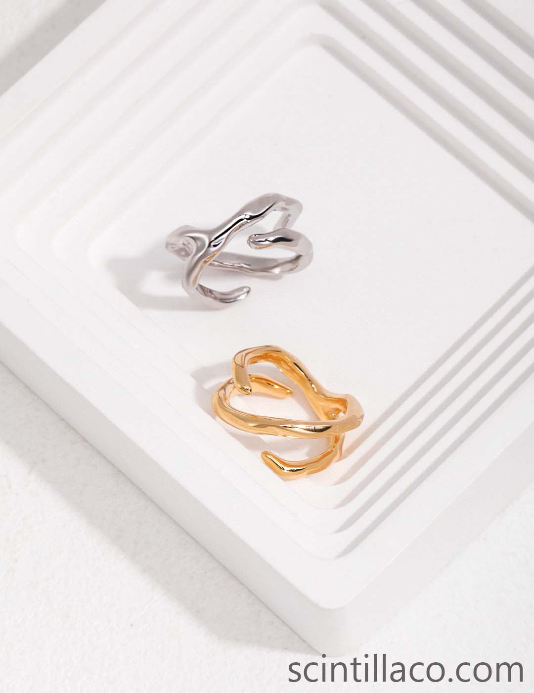 Yellow/White Gold Color Ring