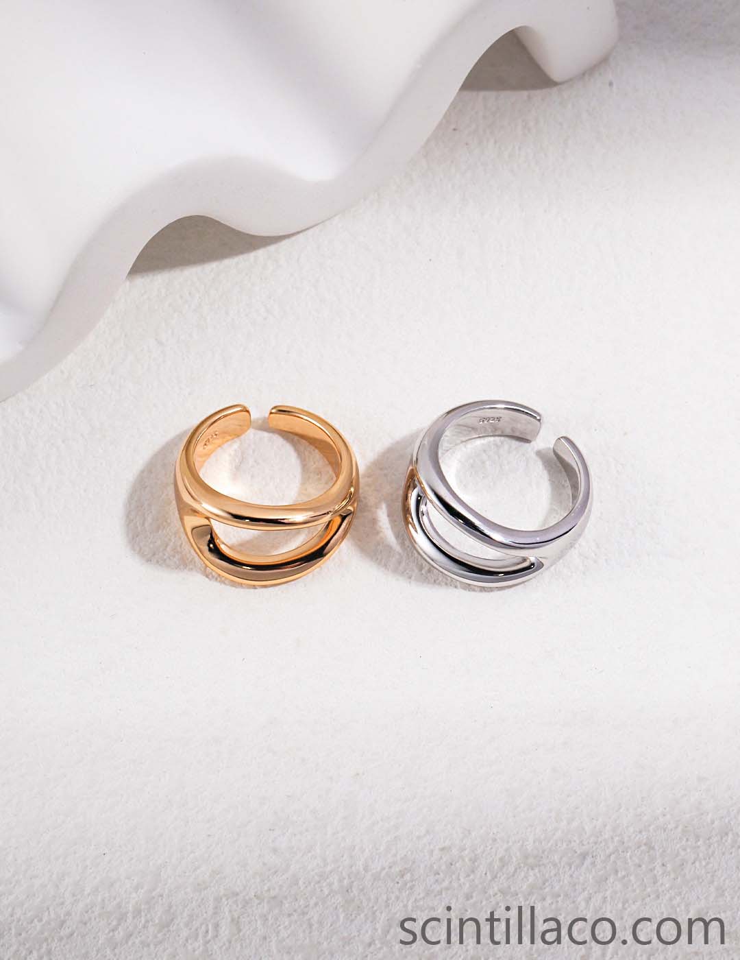 Yellow/White Gold Color Ring