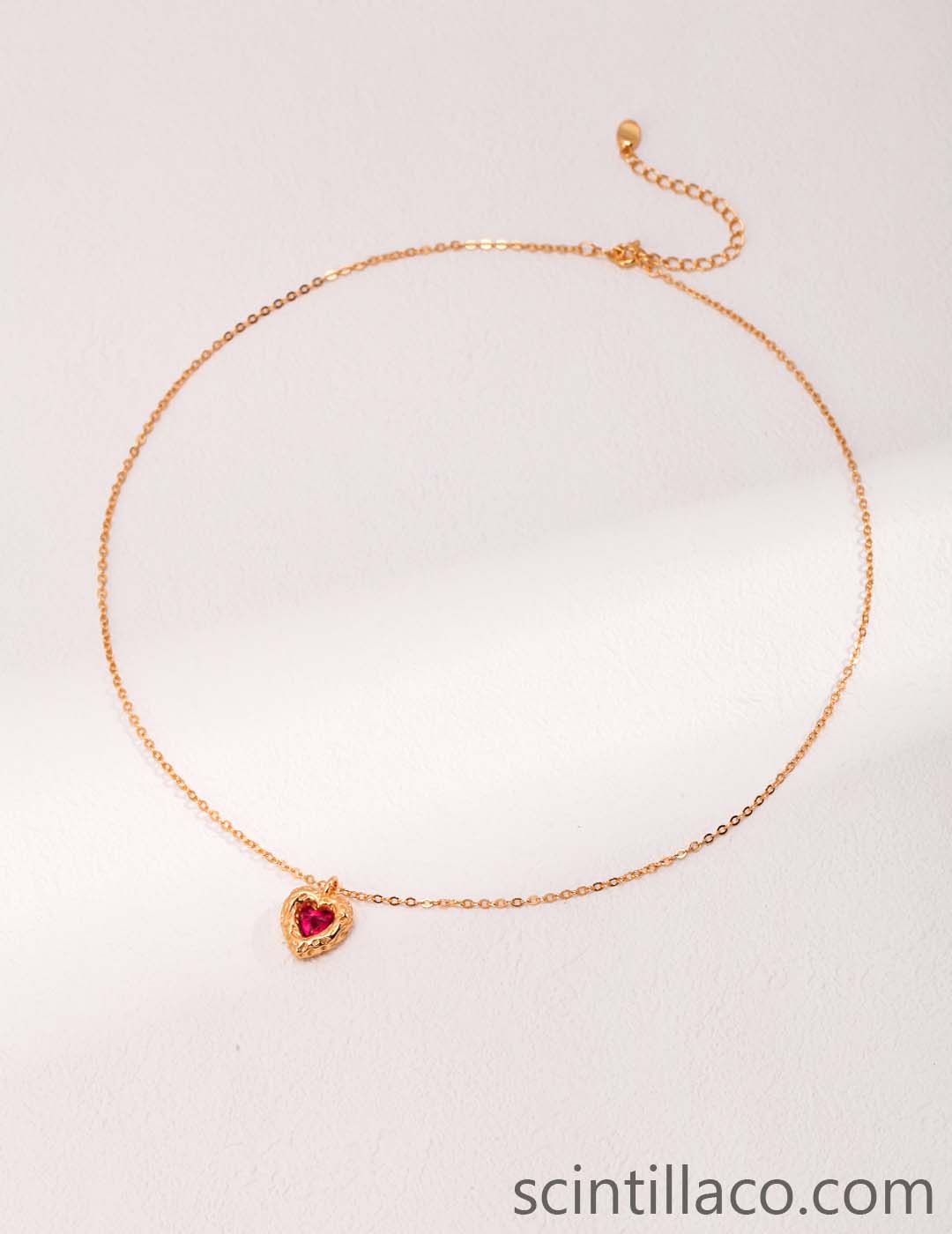 Golden Color Heart Shape Necklace