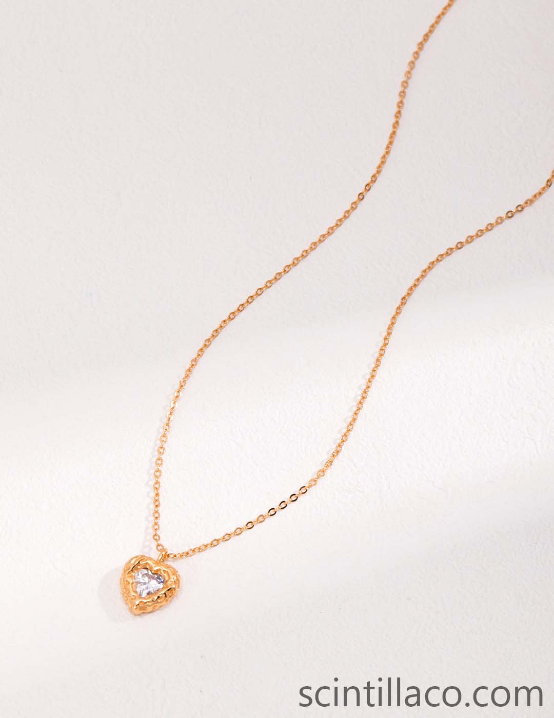 Golden Color Heart Shape Necklace