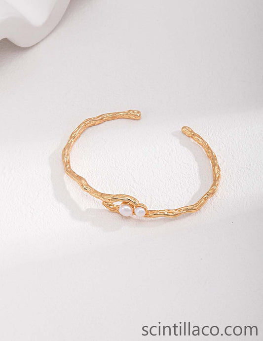 Golden Color Pearl Bracelet